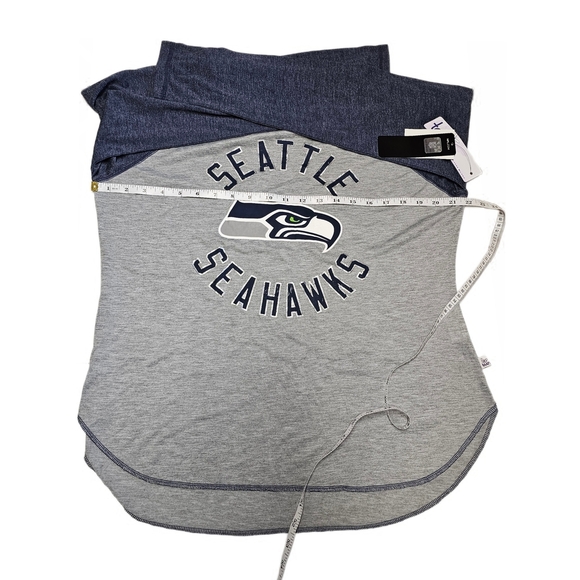NFL Seattle Seahawks Touch by Alyssa Milano Gray and Blue Long Sleeve Tee NWT - Picture 10 of 16